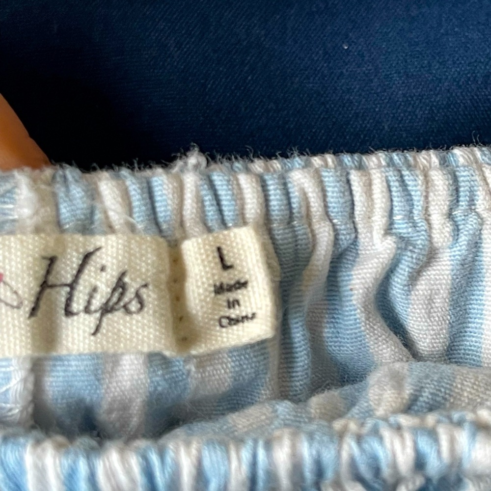 Good condition, blue/white striped shirt , really fresh